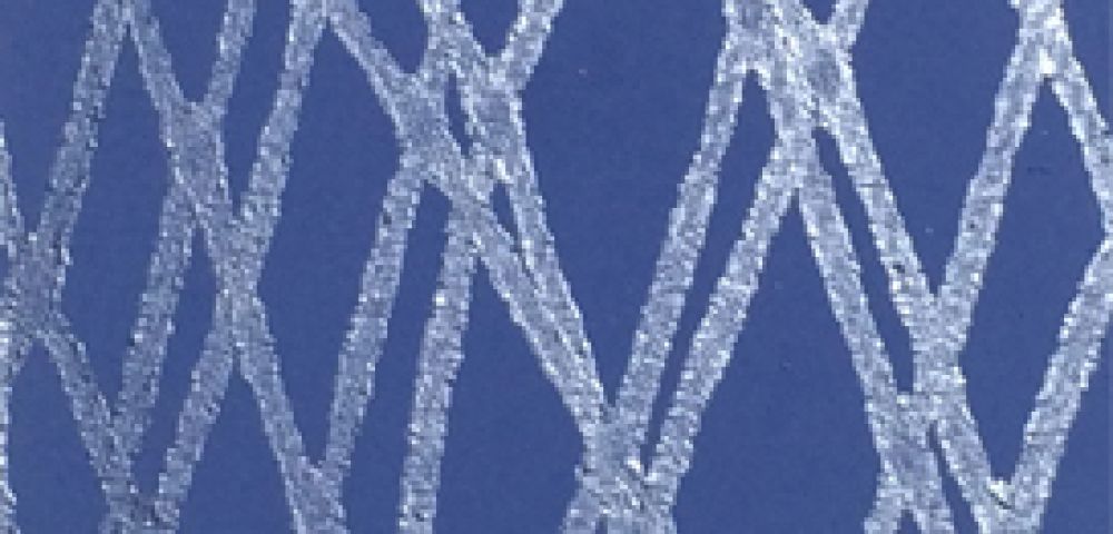 blaue Pigmente und eine lineare Struktur